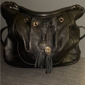 FURLA (black) leather shoulder bag